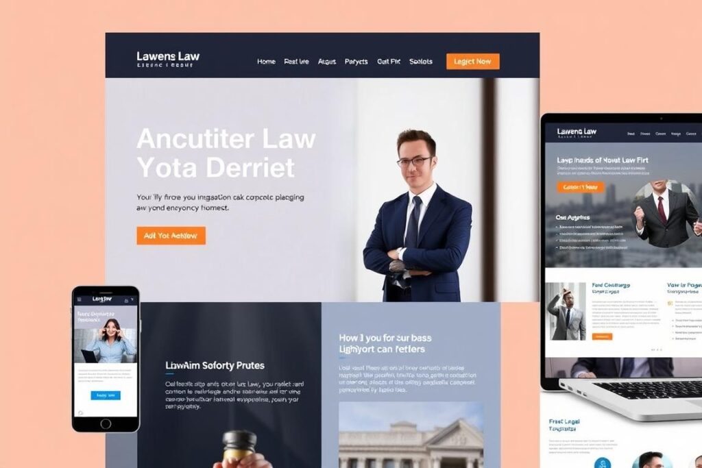 design moderno para sites de advocacia