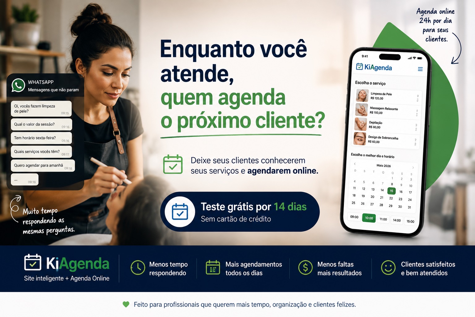 Kiagenda - Site Inteligente de Agendamento online e Catálogo digital integrado